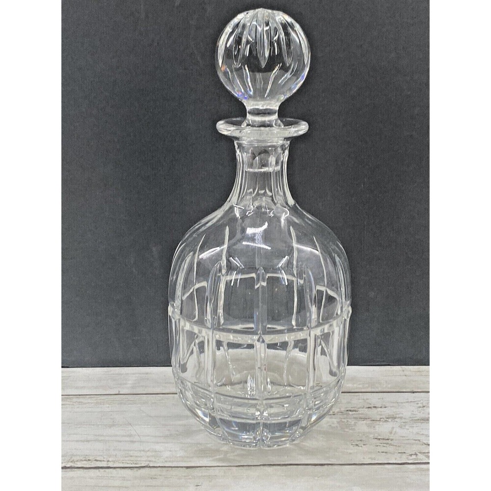 Towle Crystal Glass Riviera Liquor / Spirit / Whiskey Decanter Windowpane Cut